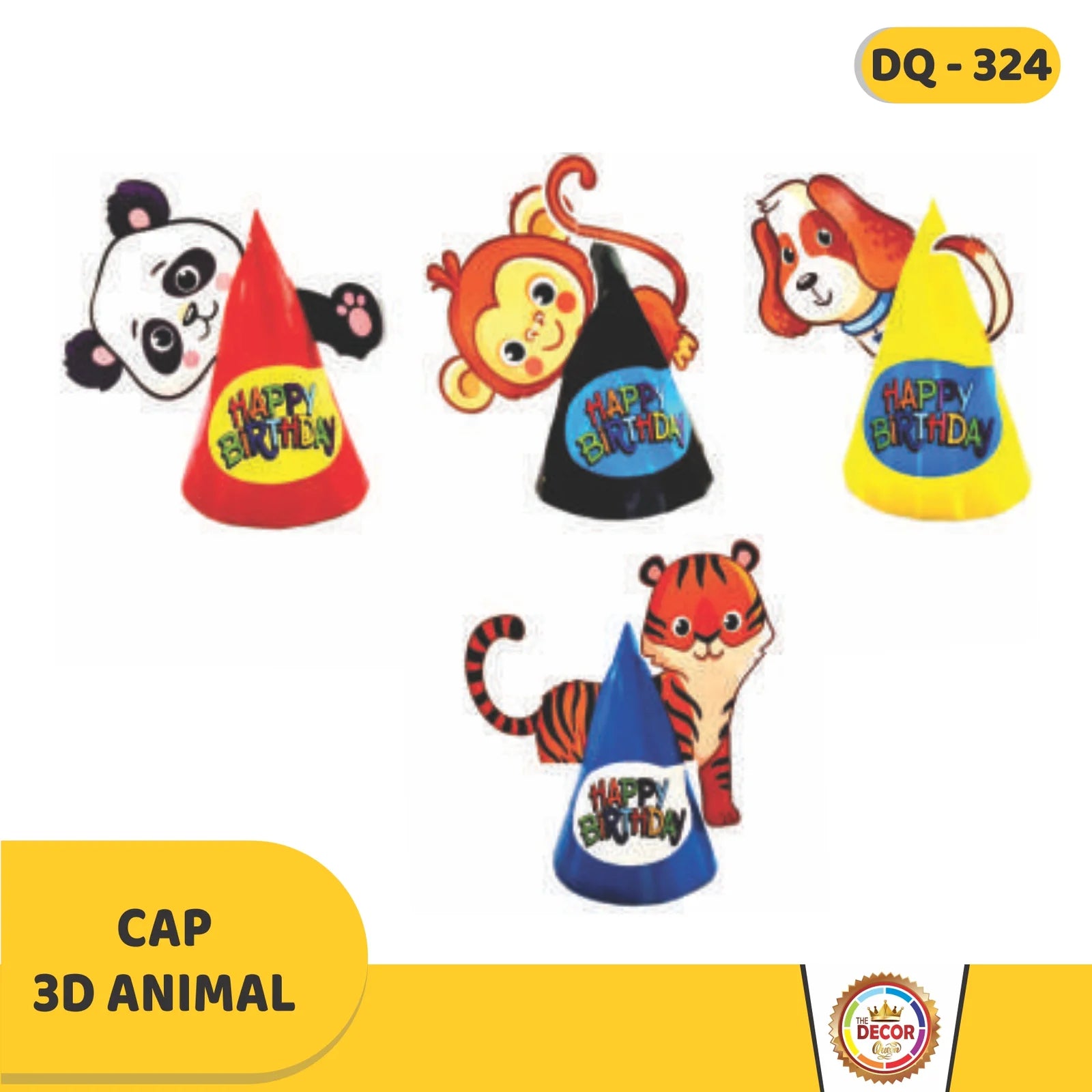 5005 3D ANIMAL CAP (pack of 6)