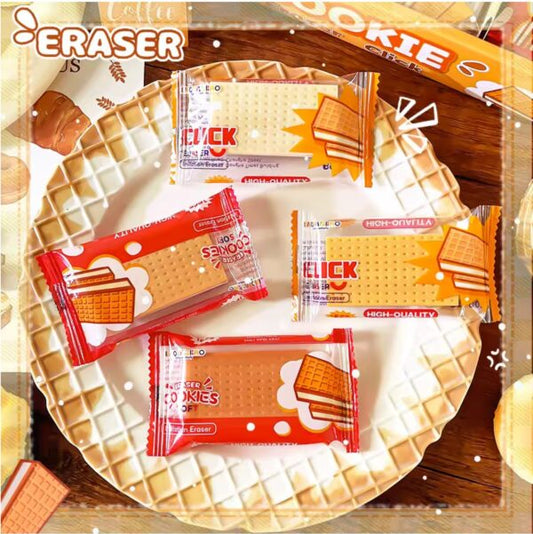 20926 Chocolate Shape Pencil Eraser for Kids, Non-Toxic Rubber, Cute Candy Design {Random Design}