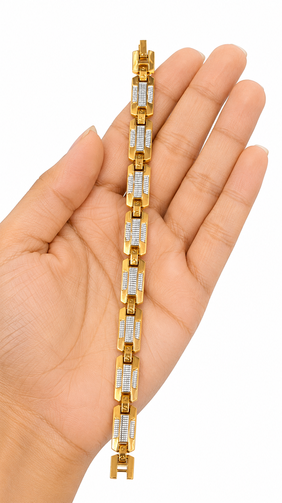 21170 Men Gold-Plated Link Bracelet