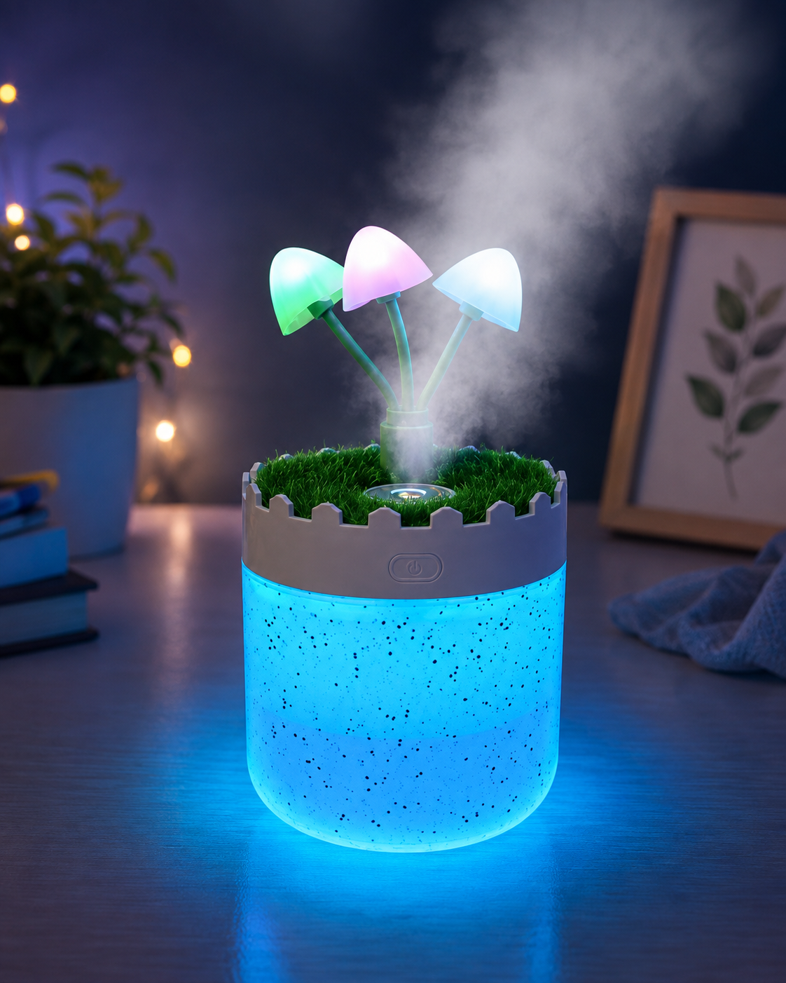 21176 3 IN 1 Mushroom LED Light Humidifier with Mist – Colorful Decorative Night Lamp & Room Décor