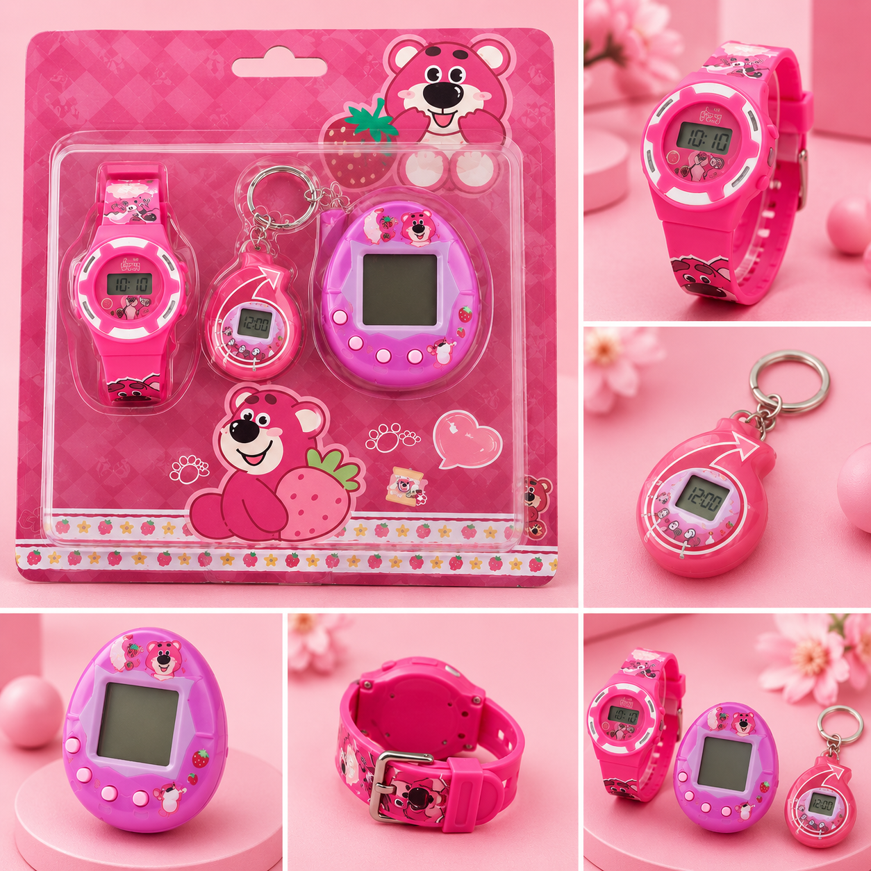 20094 Digital Watch and Keychain For Boys & Girls for Kids (Random Design)