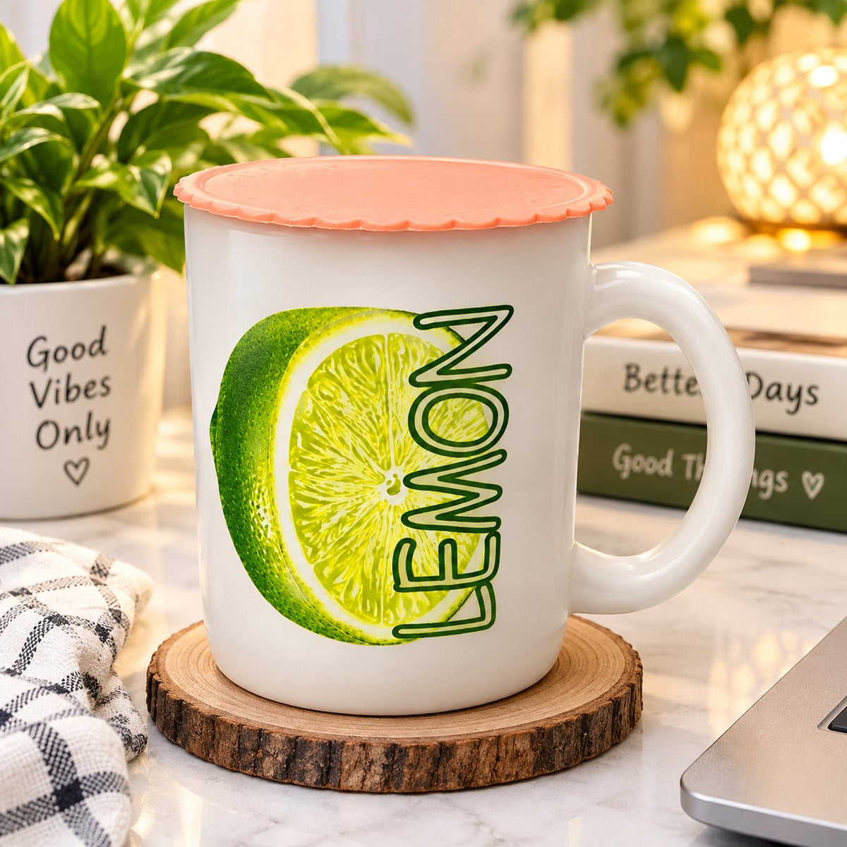 21231 Random Design Print Coffee Mug with Lid