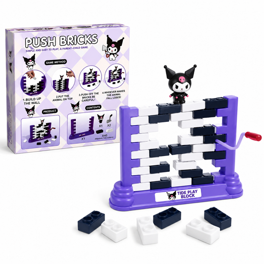 211782 Push Bricks Balance Game – Fun Wall Building Strategy Board Game for Kids & Family