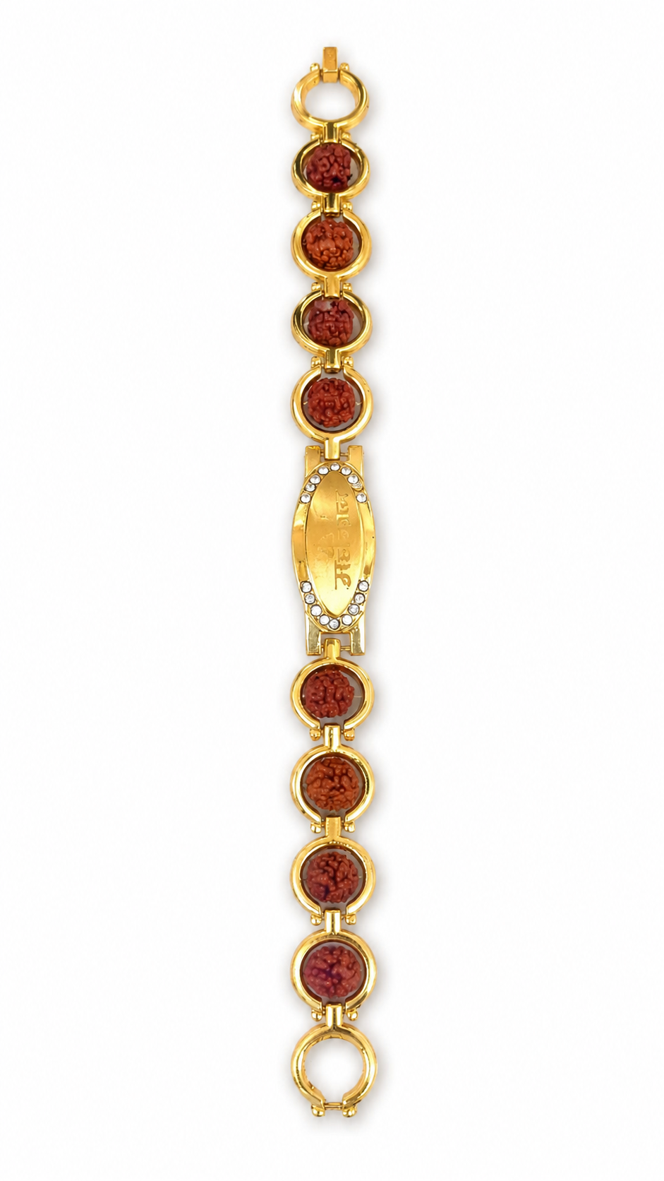 21169 eCraftIndia Brown & Golden Om, Swastik Symbol, Rudraksha Religious Designer Bracelet Rakhis, Best Bro Ever Fridge Magnet