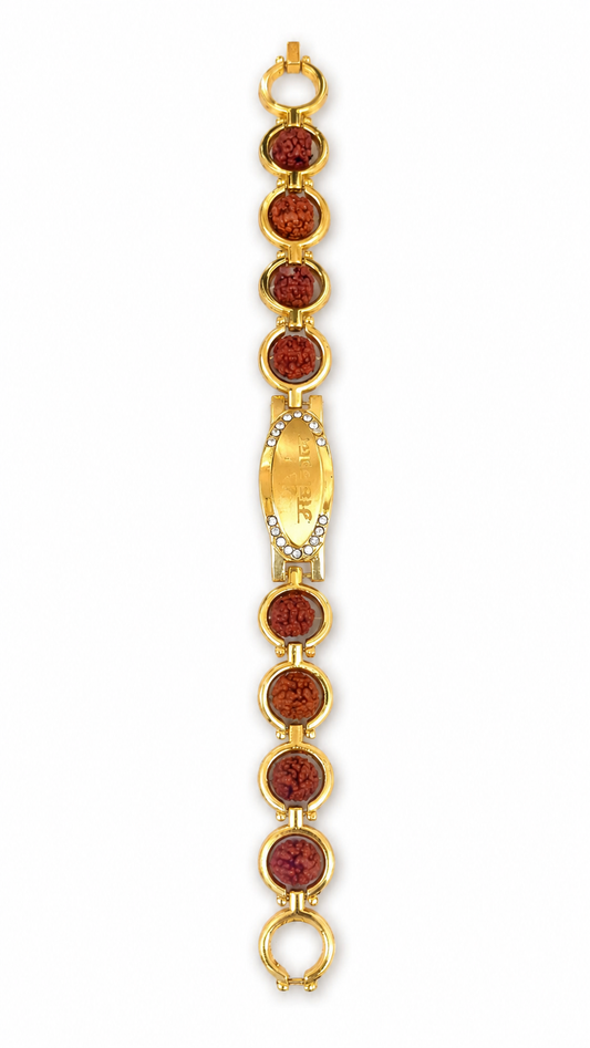 21169 eCraftIndia Brown & Golden Om, Swastik Symbol, Rudraksha Religious Designer Bracelet Rakhis, Best Bro Ever Fridge Magnet