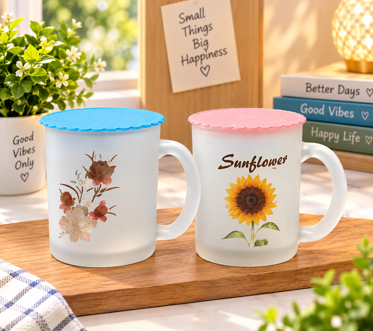 21231 Random Design Print Coffee Mug with Lid