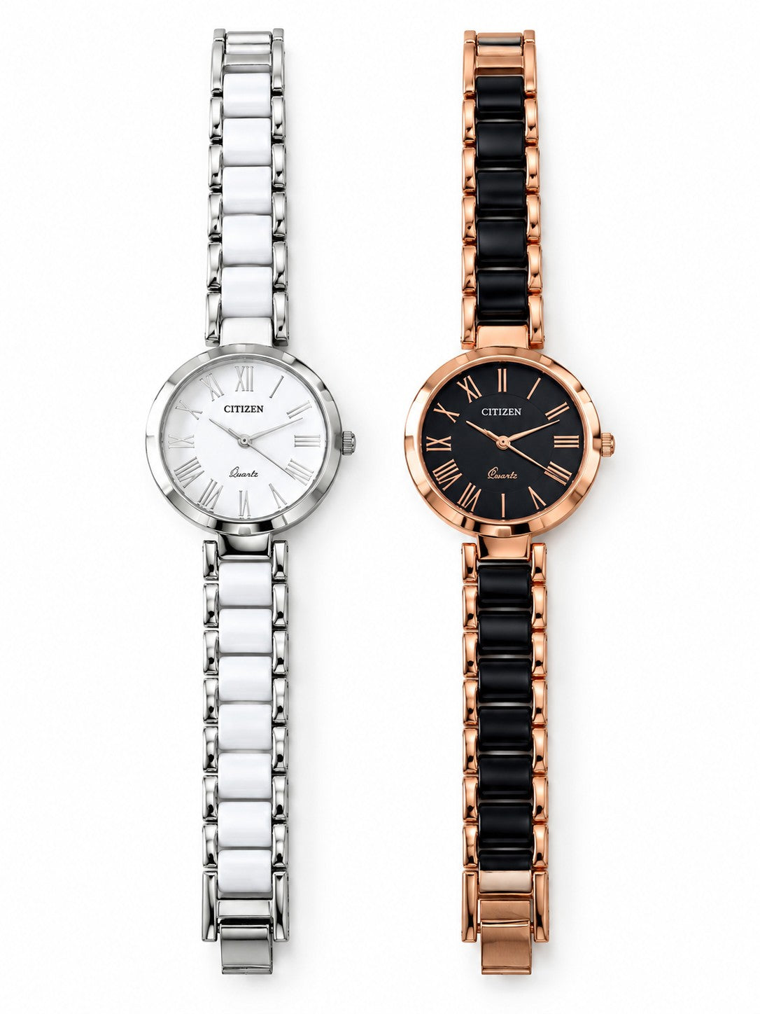 21235  Watch Women Gift  Gold Ladies Wrist Watches Ceramic Strap Bracelet Clock