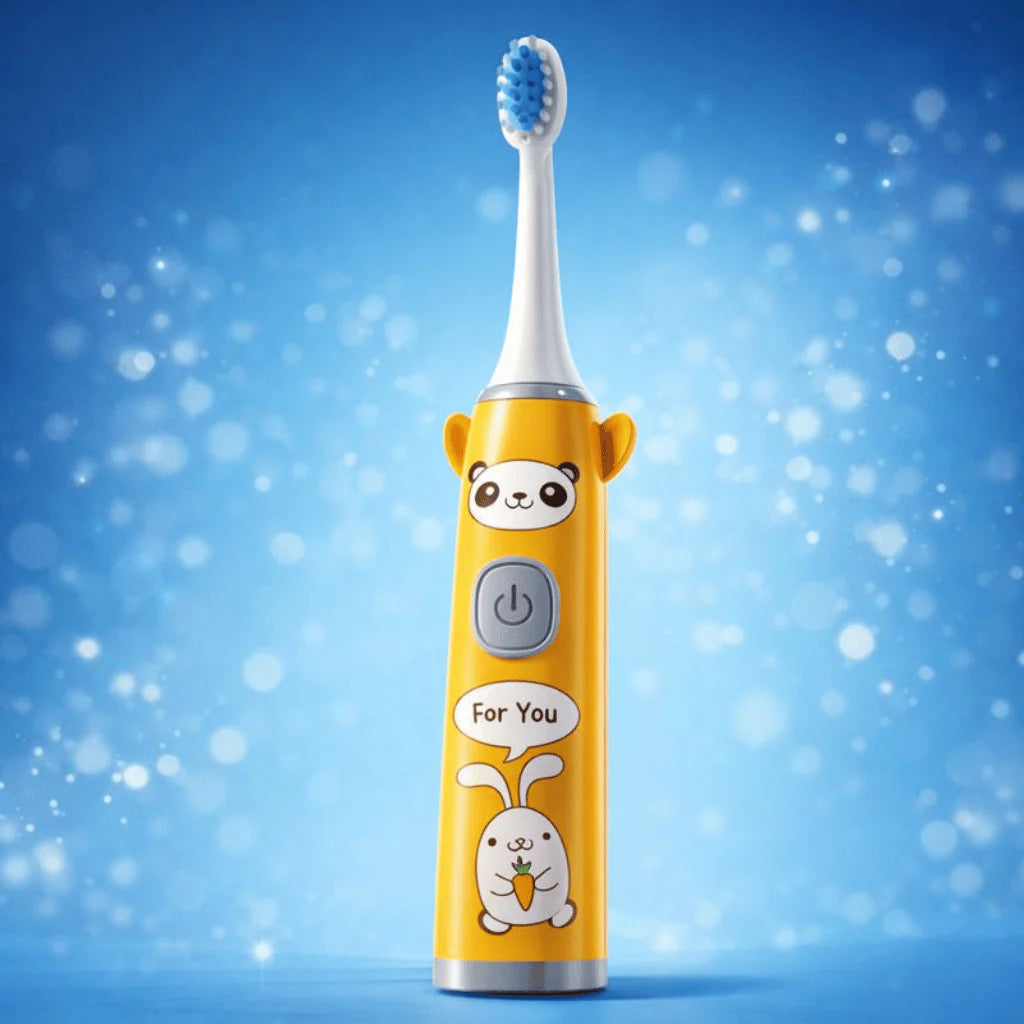 56-2008 Electric Toothbrush with Cartoon Characters, Soft Bristles Electronic Battery Toothbrush For Kids {Multicolor}