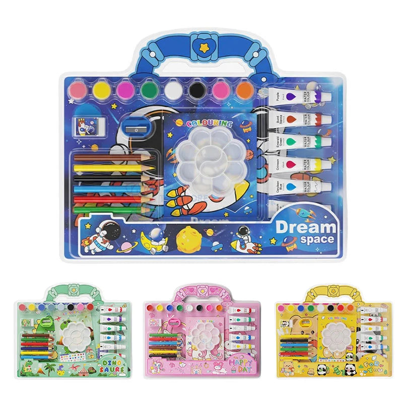 GBT-51296 Cute Cartoon Portable Painting Suitcase Set