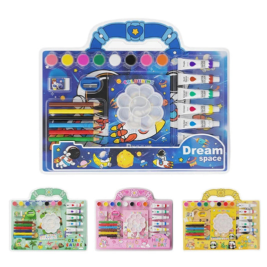GBT-51296 Cute Cartoon Portable Painting Suitcase Set