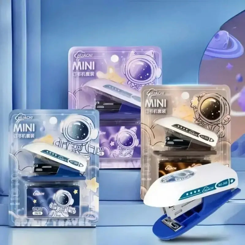 368 Small Portable Stapler with 400 Standard 26/6 Staples, 3 Pack Mini Cute Manual Table Stapler, 2-20 Sheet Capacity for Schools Workplaces Families {Multicolor}