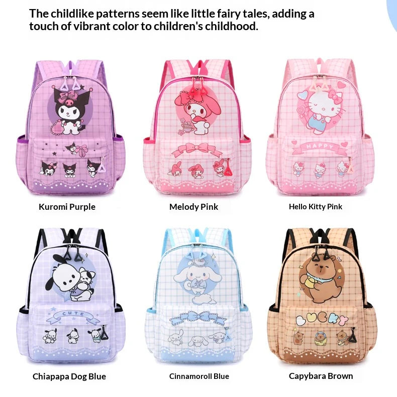 20539 Sanrio school bag Kuromi bag Cinnamoroll travel backpack {Random Color}