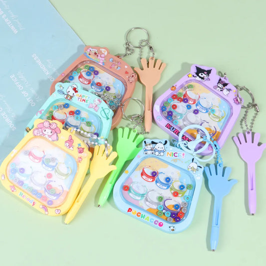 20546 Creative Cartoon Magnetic Steel Ball Rolling Ball Small Drawing Board Keychain Decompression Kidsren's Student School Bag Pendant Birthday Gift