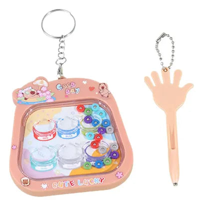 20546 Creative Cartoon Magnetic Steel Ball Rolling Ball Small Drawing Board Keychain Decompression Kidsren's Student School Bag Pendant Birthday Gift