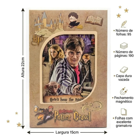 21083 Harry Potter A5 Dairy with Die-Cut Cover