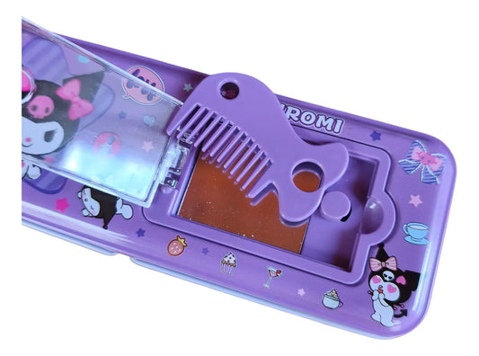 1881240 Kawaii Sanrio Kuromi Cinnamoroll Pom Pom Purin My Melody Metal Pencil Compox Box {Random Color}
