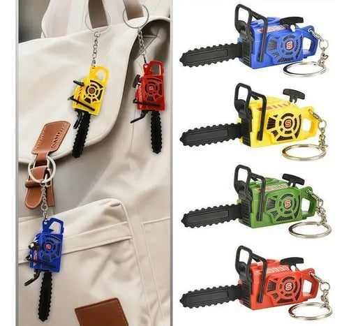 20704 Creativity Plastic Electric Saw Keychain Realistic Handheld {Random Color}