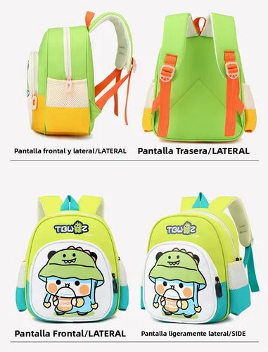 20541 Hot Selling Waterproof Cartoon Unisex Kids bag with Spine Protection for Kindergarten School {Random Color}