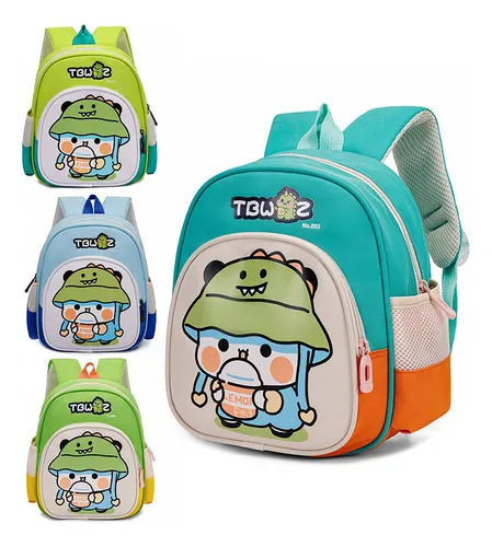 20541 Hot Selling Waterproof Cartoon Unisex Kids bag with Spine Protection for Kindergarten School {Random Color}