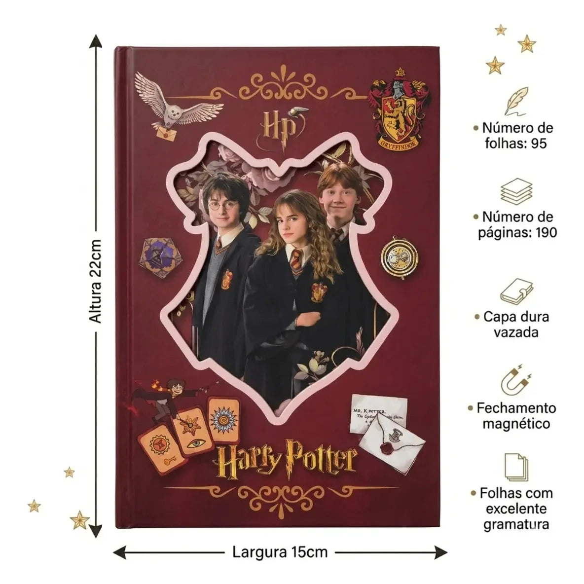 21083 Harry Potter A5 Dairy with Die-Cut Cover