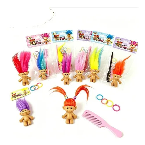 21144 Mini Troll Dolls, Mini Action Figures PVC Chromatic Adorable Cute Little Guys Collection, Arts Crafts, Party Favors,School Project
