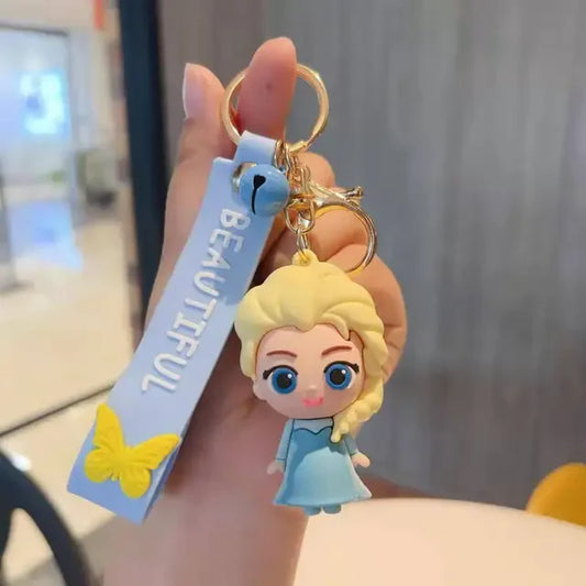 20388 Elsa Princess Keychain Frozen Cute Snow Treasure Doll Car Keyring Pendant Couple Schoolbag Ornament Keychain