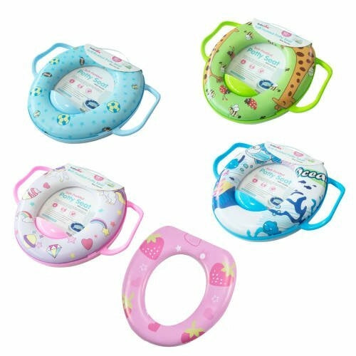 9219 Baby Potty Seat with Support Handles (Color and Print May Vary)