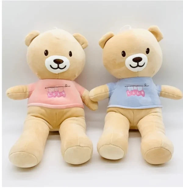 10626 Love T-shirt Teddy bear, Supersoft Streachable Fabric, Brown Teddy, Premium Quality Stuffed Bear 65cm, Surplus Fabric & Inner Material
