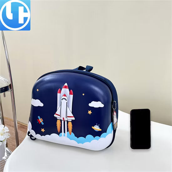 GBT-8840 Cartoon Backpack Preschool Baby Girls and Boys Castles Rockets School Bags {Random Design}