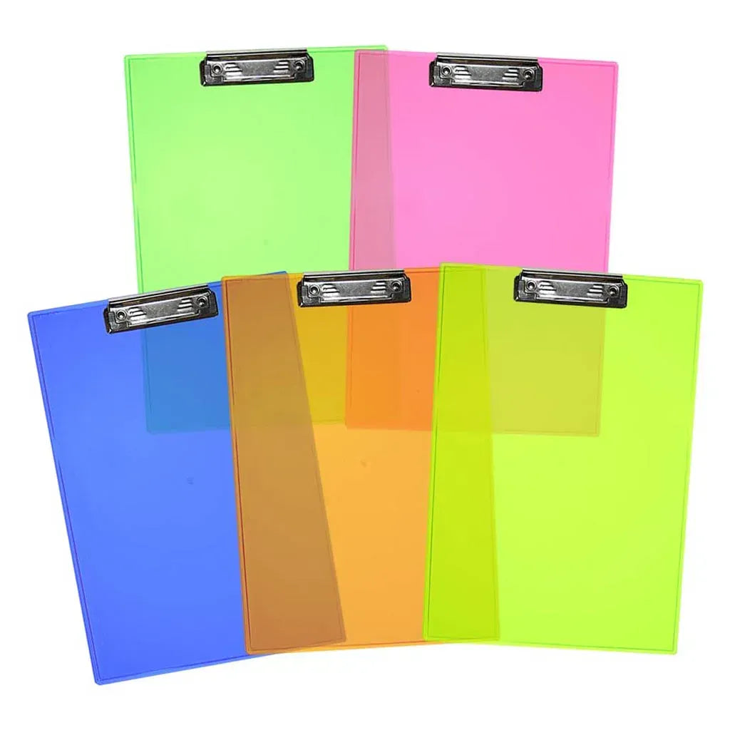 20125 Transparent Unbreakable Flexible Clear Exam Pad/Board/Clipboard Writing Board Lite-Weighted for School and Office Use {Multicolor}
