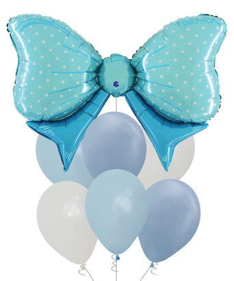 10200 Large Blue Bow Foil Balloons