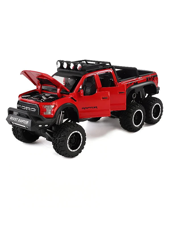 5513 Pickup Toy Trucks For Boys, F150 Alloy Toy Trucks With Sound & Light, Pull Back Pickup Toys For Gifts