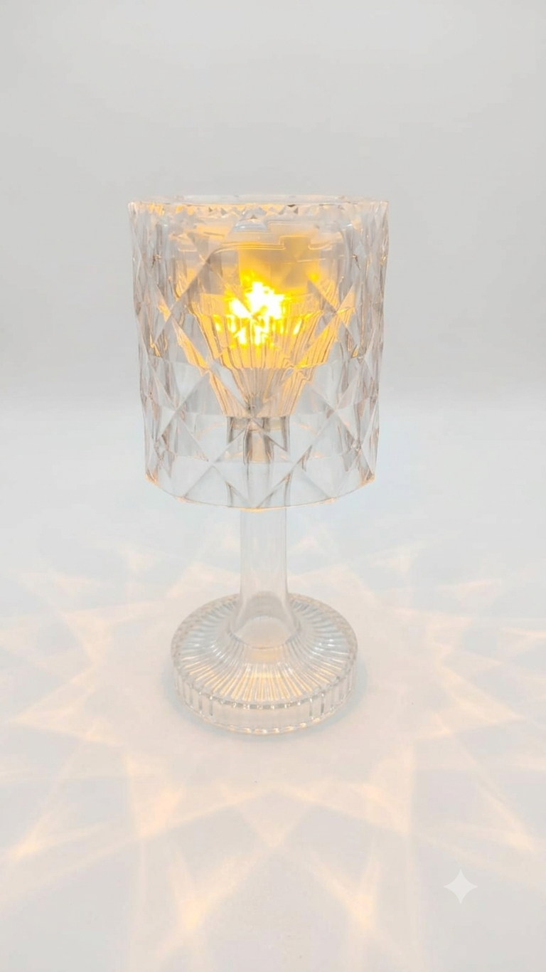 21203 Crystal Diamond Table Lamp,