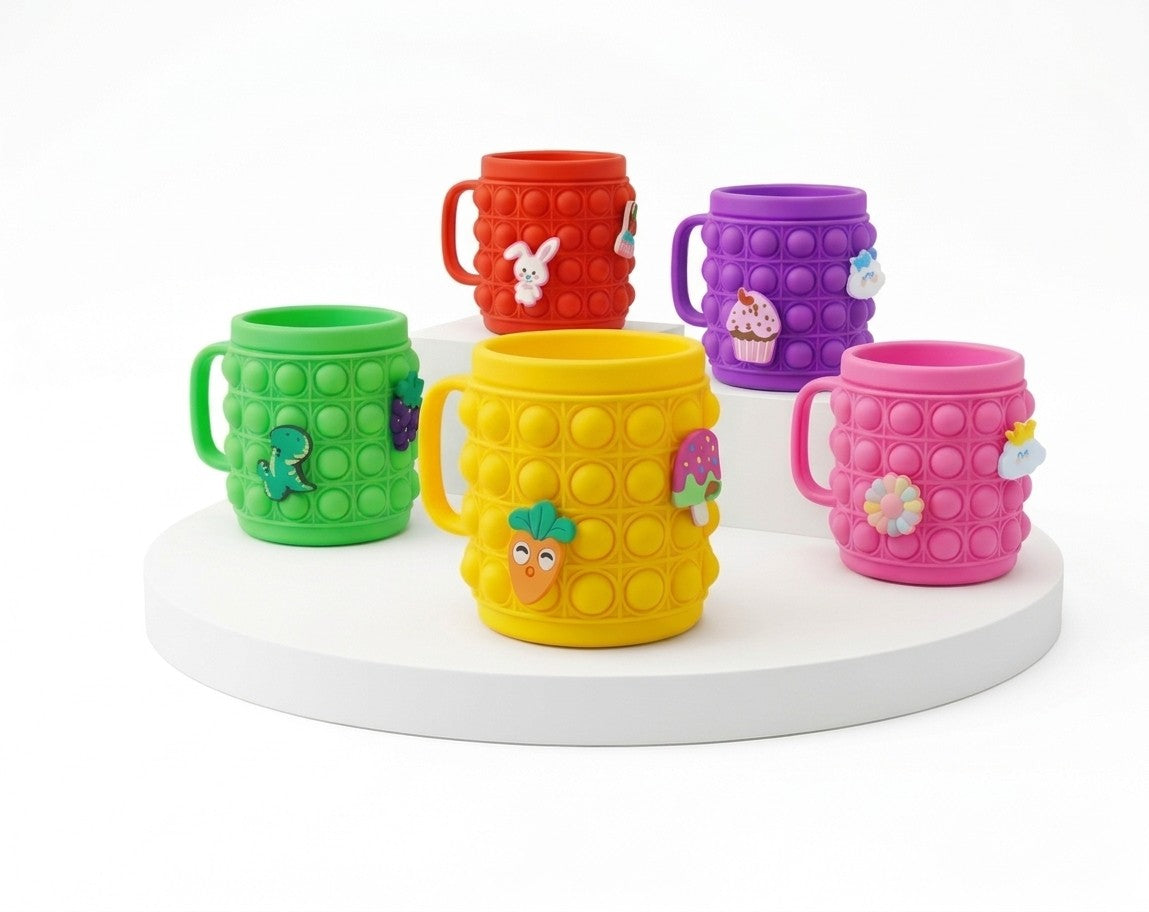 21229 Cute Desk Organizer Cup for Pens, Coffee Mug,Pencils & Stationery, School, Home & Office, Assorted