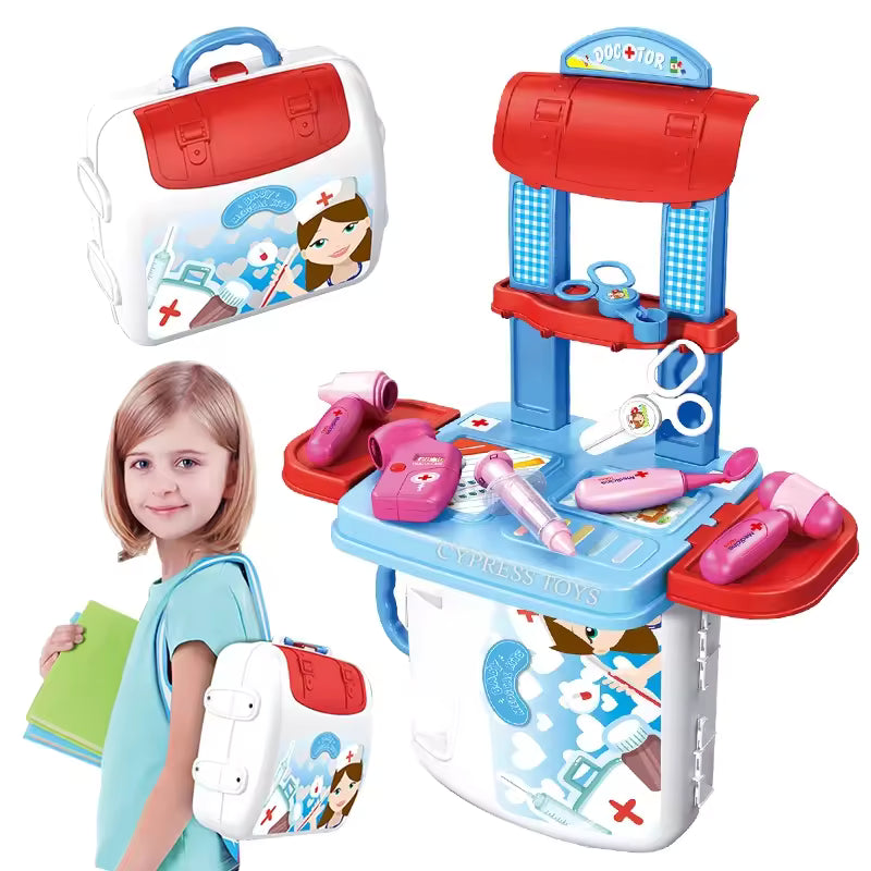 678-127A 2 in 1 Backpack Little Doctor Operation Toy Set