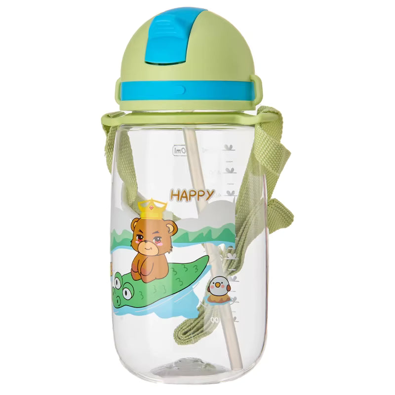 4049 550 ML Children’s School Water with Sipper Bottle {Random Color}