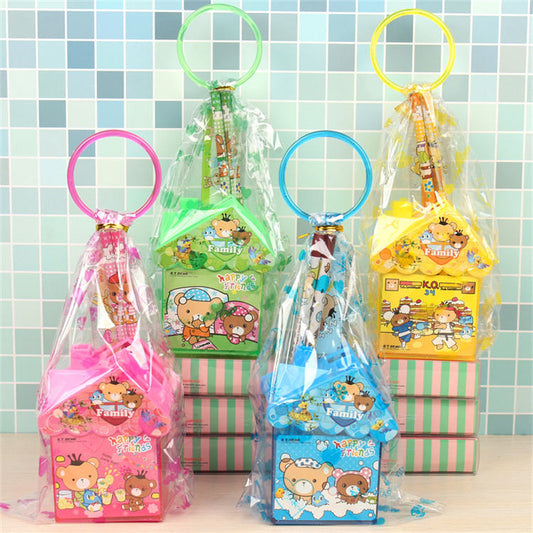 20745 Pen Holder, Cartoon Small House Shape Pencil Stand with Scissors Pencil Ruler Sharpener Desk Pen Organiser Kids Stationery {Random Color}