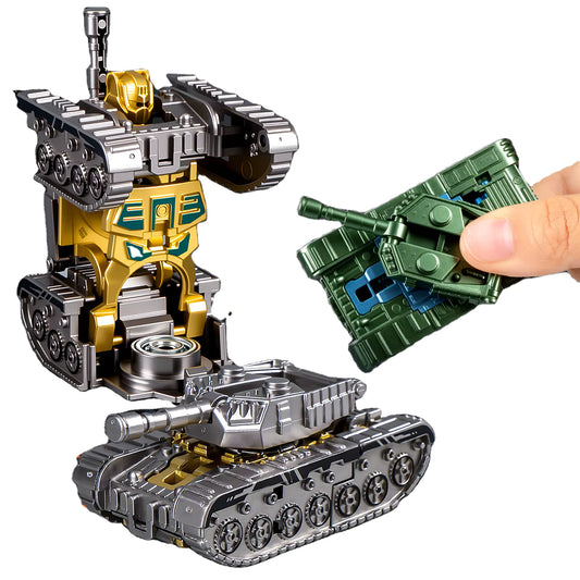 20822 Juguete Giratorio Transformable Barato, Trompo Antiestres para Adultos y Ninos, 3 in 1, Juguetes Robot Tanque Deformable