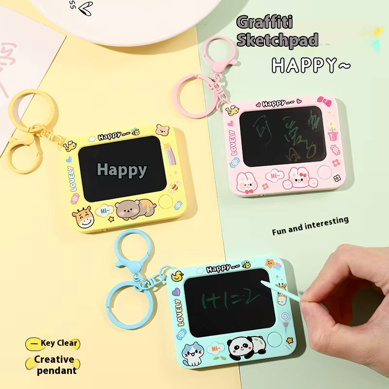 20367 Gifts- Drawing Board Keychain for Kids Reusable Writing Tablet with Pen {Multicolor}
