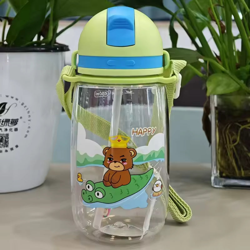 4049 550 ML Children’s School Water with Sipper Bottle {Random Color}