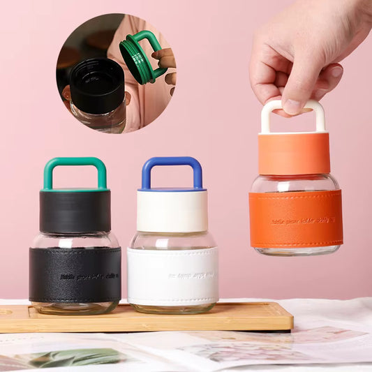 20375 Mini Glass Bottle with Handle {Random Color}