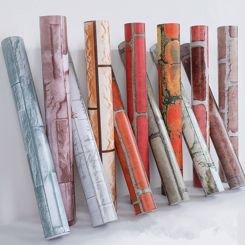 21143 Self-Adhesive Wallpaper 60cm x 200cm – Multicolor Abstract 3D DIY Wallpaper for Living Room, Bedroom, Kitchen & Home Decor (Bricks) Random