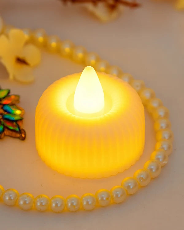 21032 (24 PCS) LED Tealight Candles – Warm White Flickering Flameless Lights for Home Décor, Diwali, Weddings & Parties, Battery Operated