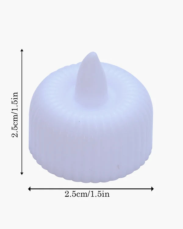 21032 (24 PCS) LED Tealight Candles – Warm White Flickering Flameless Lights for Home Décor, Diwali, Weddings & Parties, Battery Operated