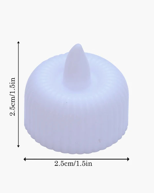 21032 (24 PCS) LED Tealight Candles – Warm White Flickering Flameless Lights for Home Décor, Diwali, Weddings & Parties, Battery Operated
