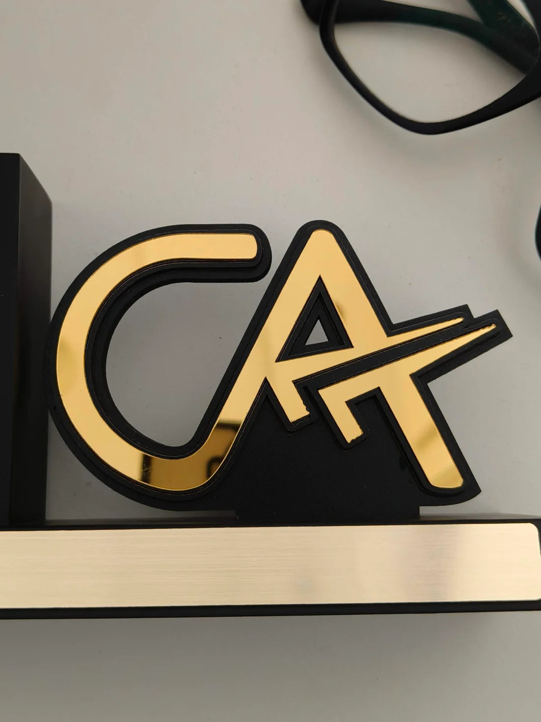 21044 CA Personalized Pen Stand with Name & Clock Customized Chartered Accountant Desk Organizer Gift