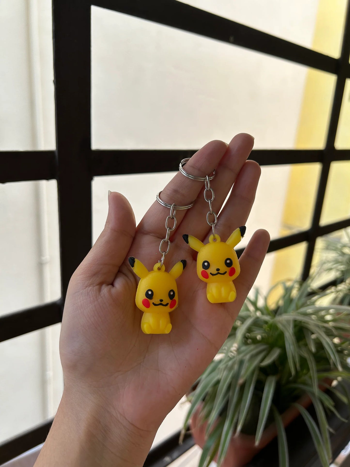 20887 {Pack of 12} Pikachu Anime Keychains for Kids | Cute Soft Rubber Pokemon