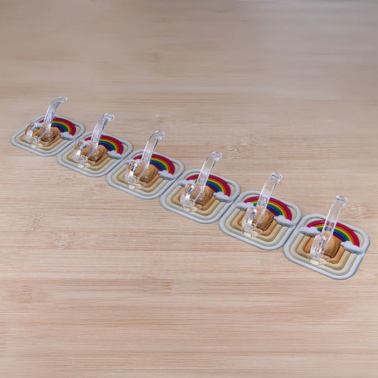20138 Reusable Wall Hooks Without Drilling 6 Pcs
