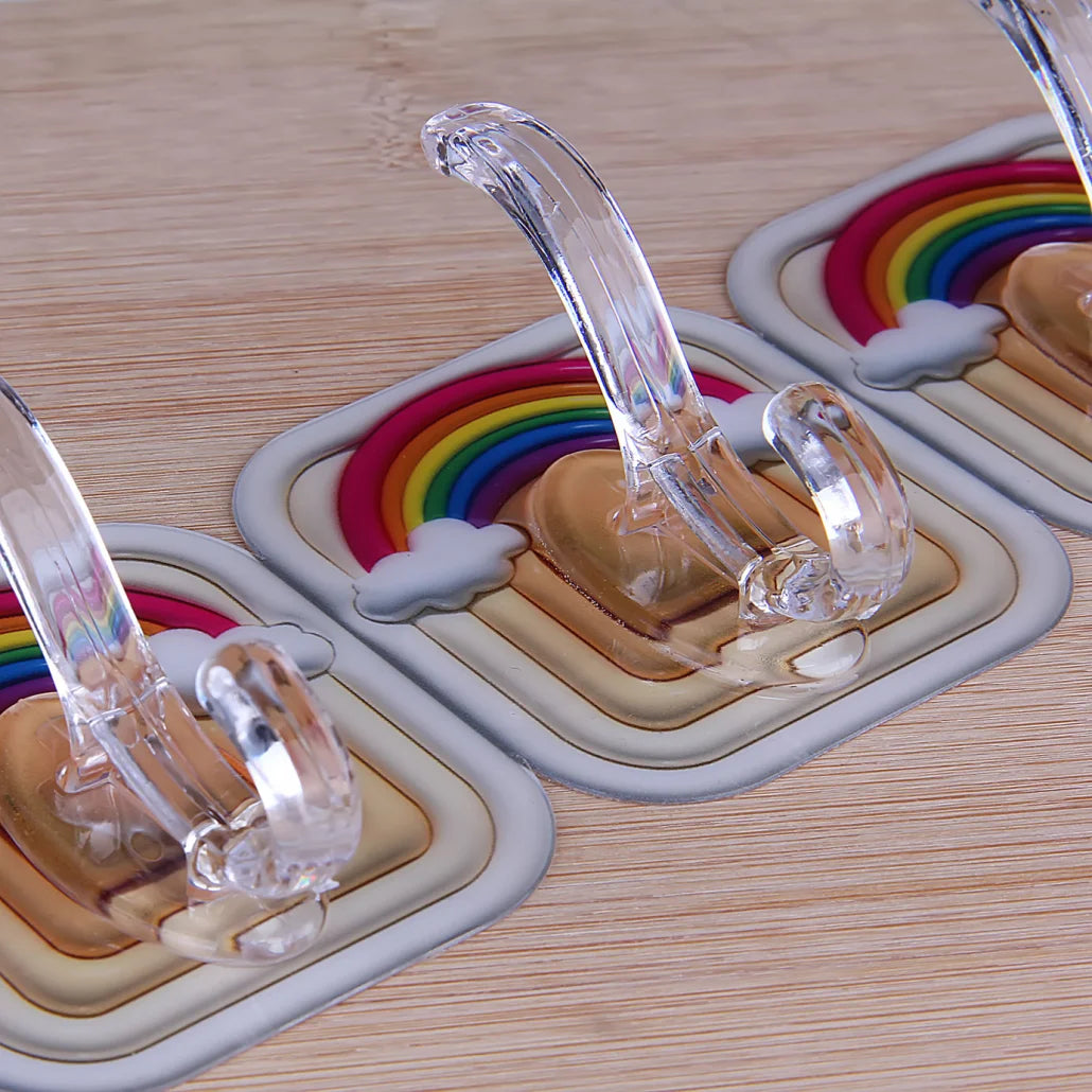 20138 Reusable Wall Hooks Without Drilling 6 Pcs