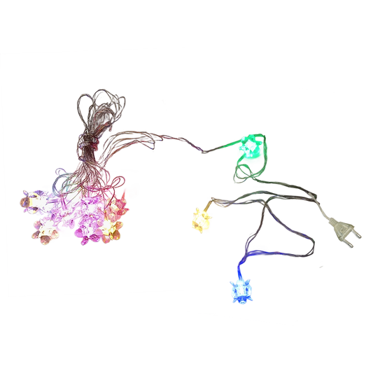 KT-L-164 Crystal Flower LED Decorative String Light, Multicolor and Golden Color {Random Design}